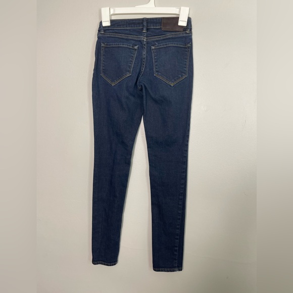 All Saints Y2K Ashby Blue Medium Wash Low Rise Skinny Size 24 motorcycle punk - Picture 5 of 12
